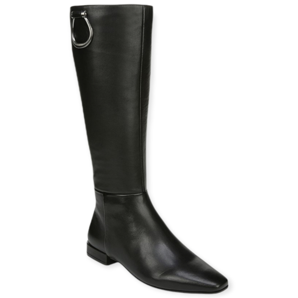 NEW Naturalizer Women's Black Leather Tall Boots Carella Wide-Calf Size 5.5